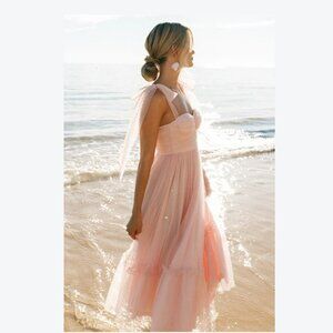 NWT Petal & Pup Pink Floret Midi Tulle Dress Sz M